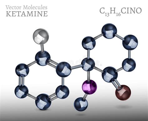 Molécula Ketalar De Ketamina Fórmula Química Estructural Anestésico