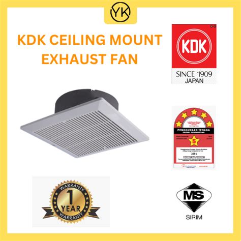 KDK Ceiling Mount Ventilating Exhaust Fan 20CQT1 25TGQ7 Shopee