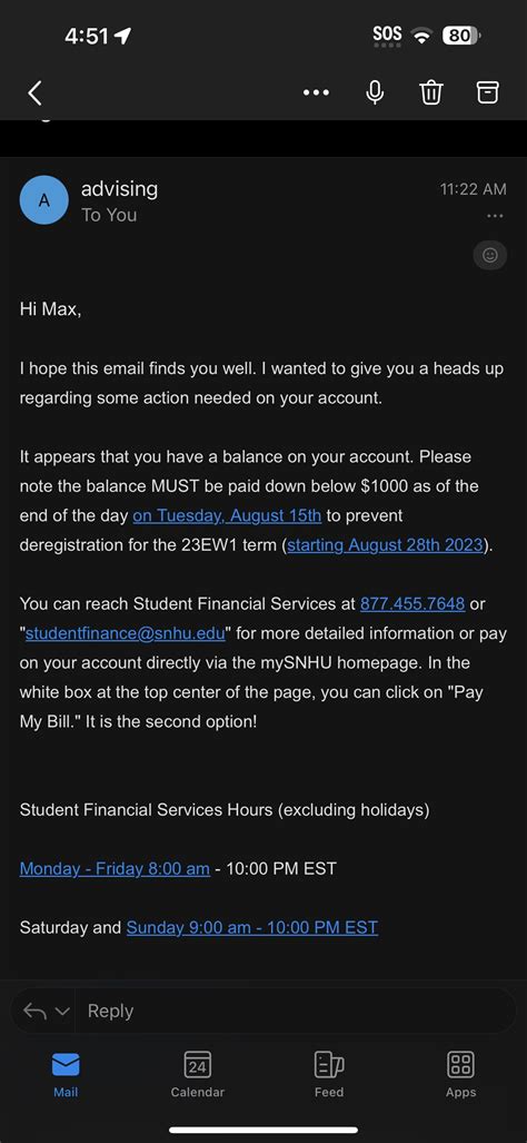 Do i owe money? : r/SNHU