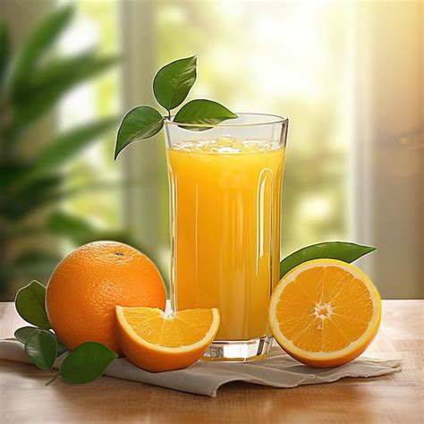 Premium Photo A Refreshing Glass Of Orange Juice