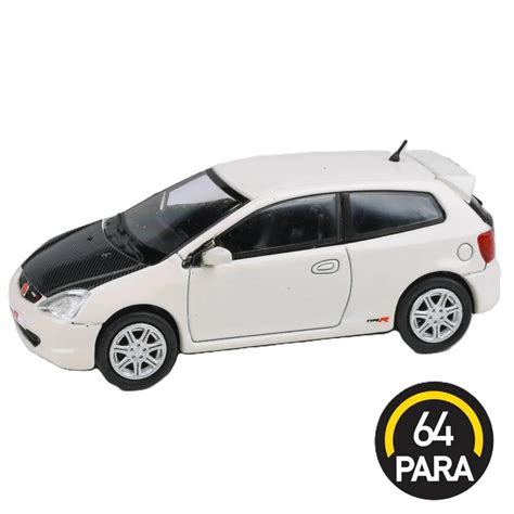 HONDA CIVIC TYPE-R EP3 WHITE/CARBON - PARAGON 1:64 SCALE - Little ...