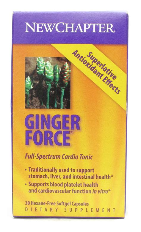 New Chapter Ginger Force Hexane-Free Softgel Capsules - Shop Herbs