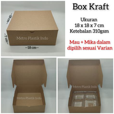 Jual Box Kraft X Kotak Nasi Dus Kemasan Makanan X Coklat