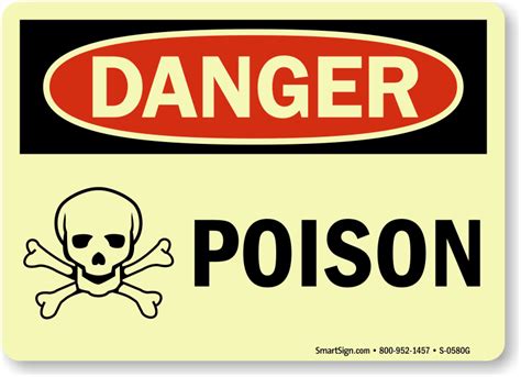 Poison & Poisonous Chemicals Warning Signs