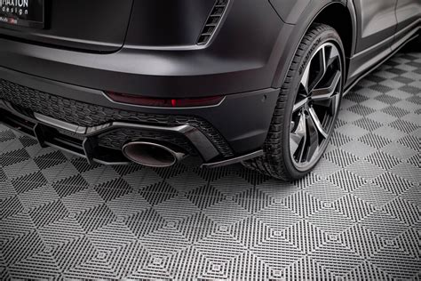 Maxton Heck Ansatz Flaps Diffusor für Audi RSQ8 Mk1 schwarz Hochglanz