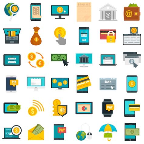 Premium Vector Internet Banking Icons Set