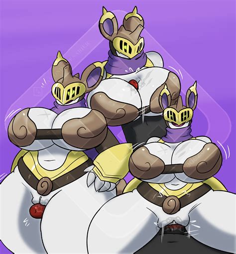 Rule 34 Absurd Res Aegislash Anthro Armor Breast Play Breasts Clothed Clothednude Clothed