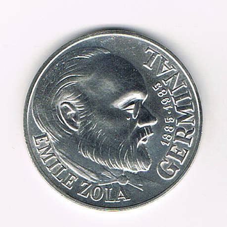 Pièce 100 Francs argent Emile Zola 1985 Promo VILLERS COLLECTIONS