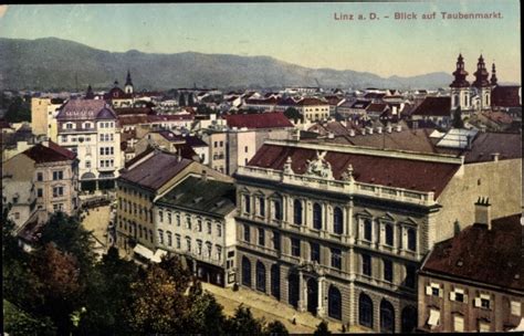 Ansichtskarte Postkarte Linz in Oberösterreich Blick akpool de