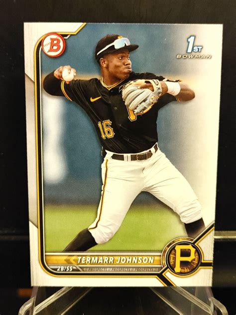 Termarr Johnson Rc St Bowman Draft Bd Pirates A Ebay