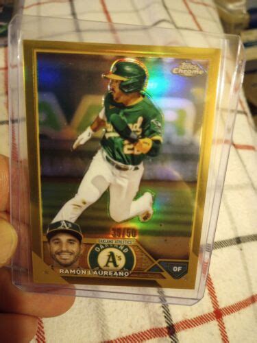 Topps Chrome Ramon Laureano Gold Refractor Ssp Oakland