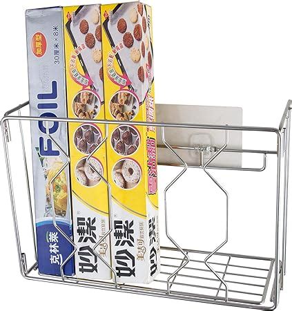 Amazon Yqh Wall Mount Kitchen Wrap Organizer Rack Kitchen Wrap