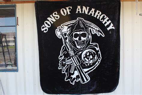 Grim Reaper Sons Of Anarchy Queen Size Blanket Blankets Throws