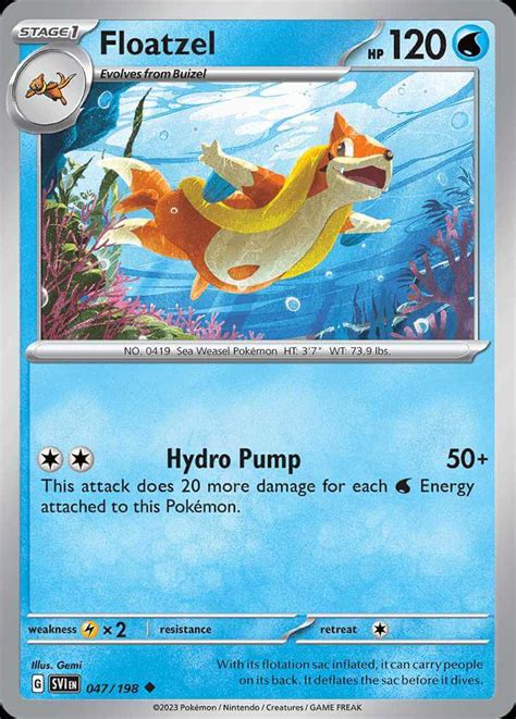 Floatzel sv1 47 Pokémon Card Database PokemonCard