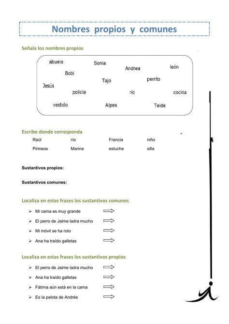 Ficha Interactiva De Clases De Sustantivos Para 2º Primaria Puedes