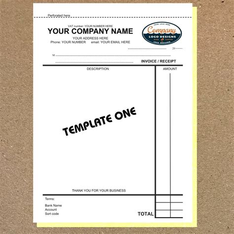 Personalised Duplicate A Invoice Book Duplicate Ncr Receipt Ebay