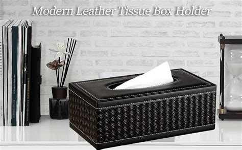 Yfxohar Pu Leather Tissue Box Holder Rectangular Facial Napkin Tissue