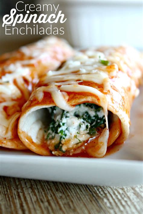 Creamy Spinach Enchiladas Recipe Spinach Enchiladas Vegetarian