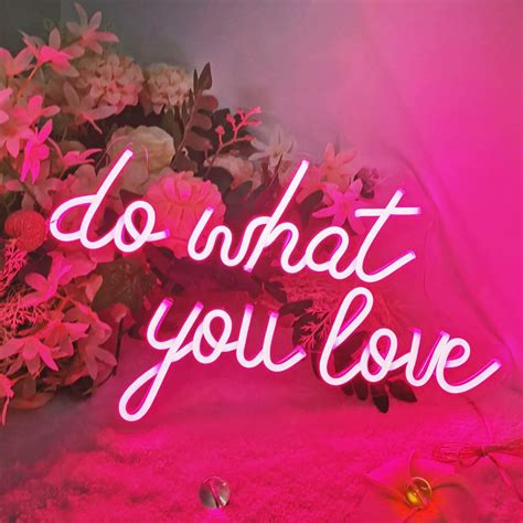 Amazon Fomzze Do What You Love Neon Sign Cut Pink Custom Neon