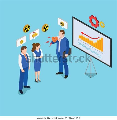 Angry Boss Character Shouting Workers Financial Stock Vector Royalty