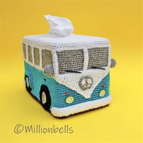 Tissue Box Cover Bus Camper Van Retro