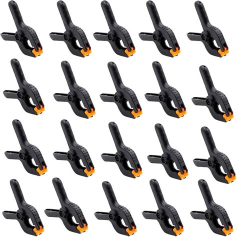 Spring Clamps Set 22PCs MAXPOWER Colorful Plastic Muslin Clamps Quick