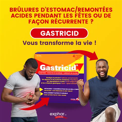 GASTRICID adieu brûlures destomac et remontées acides Exphar