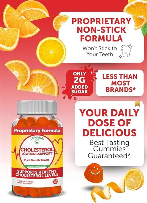 Cholesterol Support Gummies Natural Cholesterol Lowering Supplement Plant Sterol Ebay