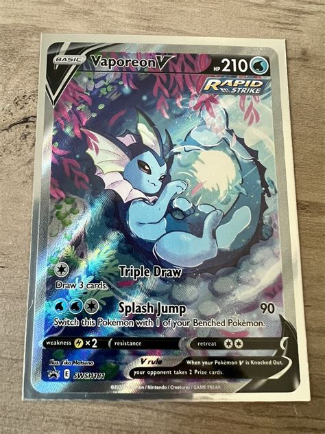 Vaporeon V Alt Art Black Star Promo Swsh Vaporeon Vmax Premium