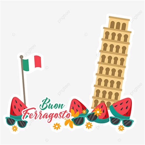 Ferragosto Vector Hd Images Sticker Buon Ferragosto Free Vector With