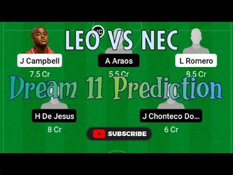 LEO VS NEC Dream 11 Prediction NEC VS LEO Dream 11 Team LEO VS NEC