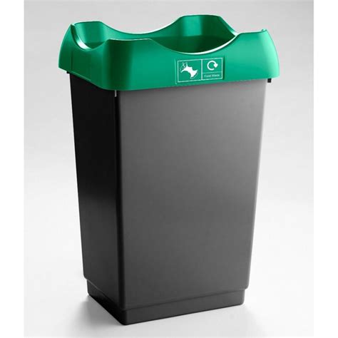 Bison 50l Recycling Bin With Colour Coded Lids Stickers Caterclean