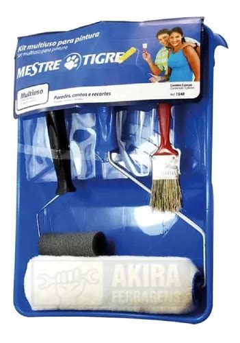 Kit Pintura Tigre Multiuso 5 Pecas Rolo Pincel Bandeja 1540 MercadoLivre