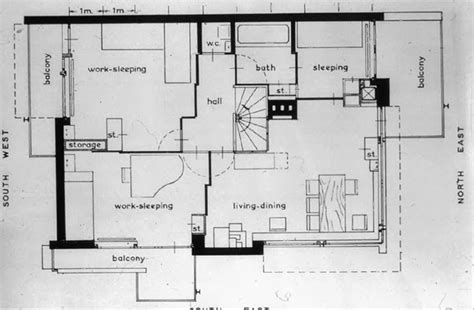 Schroder House Second Floor Plan