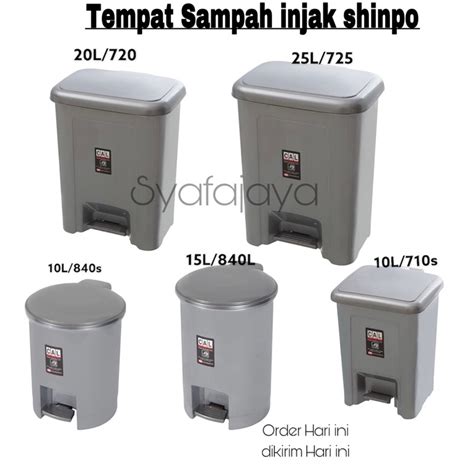 Jual SHINPO Tempat Sampah Injek Tempat Sampah Injak 10L 15L 20L 25L