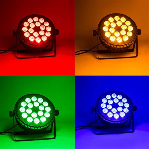 Lights Lighting SHEHDS Aluminum Alloy LED Flat Par 18x18W RGBWA Light