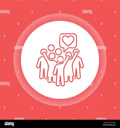 Group Of Volunteers Color Button Icon Non Profit Community Charity