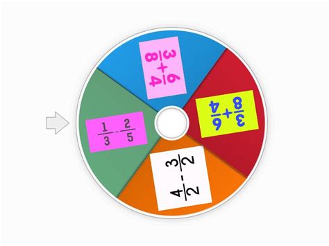 Operaciones De Fracciones Al Azar Ruleta Random Wheel