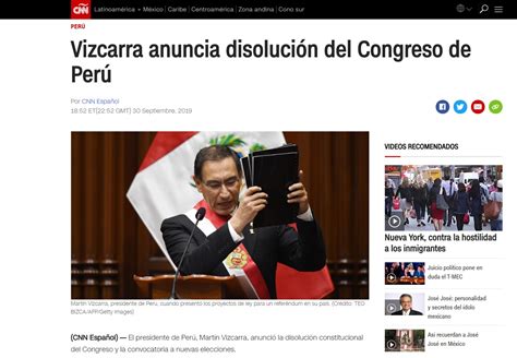 Cierre Del Congreso Así Reaccionó El Mundo Por La Disolución Del