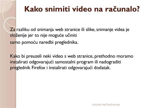 OSNOVE PRETRAŽIVANJA ppt download