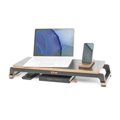 Large Monitor Stand | Wooden Desk Shelf - Openwood Pakistan