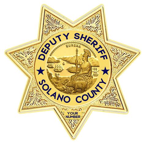 Solano County, California Sheriff's Department Badge All Metal Sign Wi ...