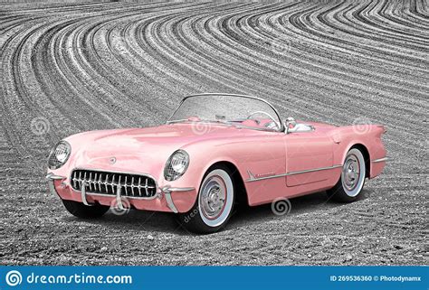 Pink American Vintage Retro Chevy Chevrolet Convertible Car Transport Wheels Transportation ...