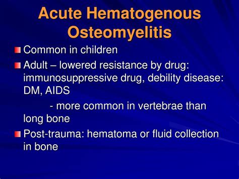 Ppt Bone Infection Osteomyelitis Powerpoint Presentation Free