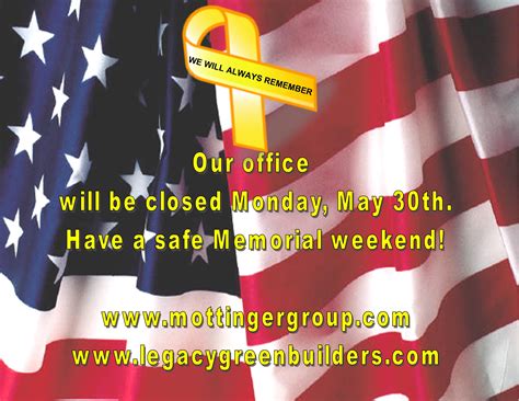 Have A Safe And Happy Memorial Weekend Legacy Green Builders