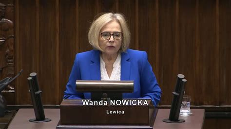 Wanda Nowicka Pytanie Do Donalda Tuska Posiedzenie 12 Grudnia 2023