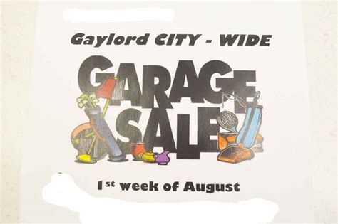 City Wide Garage Sales – 1st Week of August – The Gaylord Hub