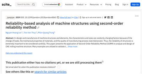 Reliability Based Analysis Of Machine Structures Using Second Order