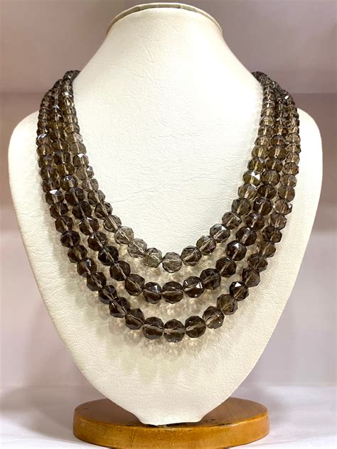 Natural Smoky Topaz Round Shape Necklace Beads Top Quality Beads Etsy