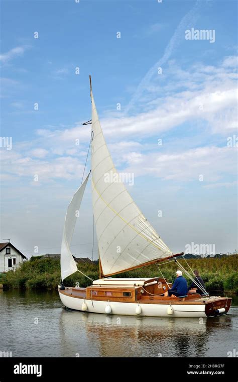 Traditional Norfolk Broads Sailing Yacht Martham River Thurne Norfolk